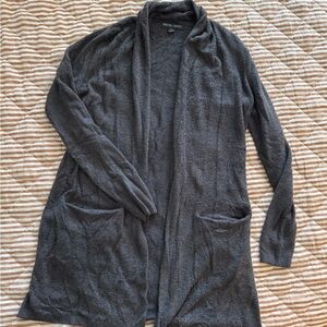 Barefoot Dreams Charcoal Open Front Cardigan